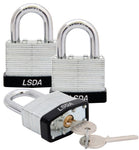 LSDA Pin Tumbler Laminated Steel Padlocks